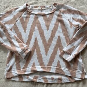 Lou & Grey for Loft White/Beige Pullover Crew Neck Sweatshirt Casual Dressy Cozy